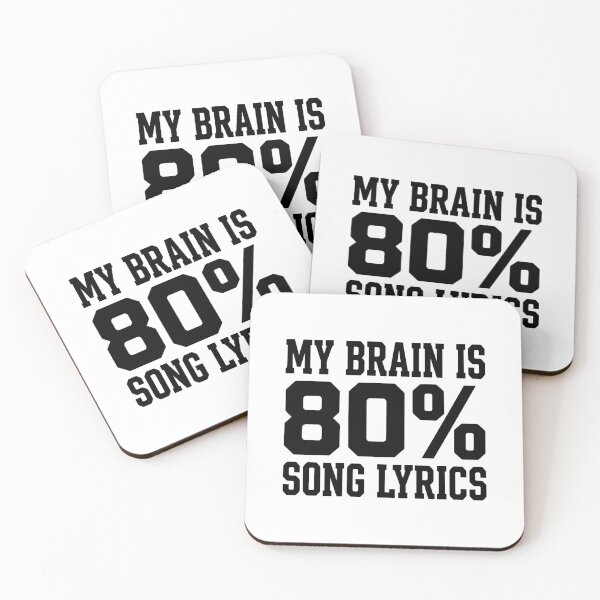 Item preview, My Brain Is 80% Song Lyrics Music Lover Singer Funny designed and sold by Doodleoub.