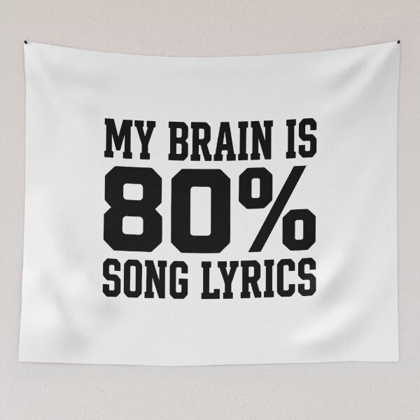 Item preview, My Brain Is 80% Song Lyrics Music Lover Singer Funny designed and sold by Doodleoub.