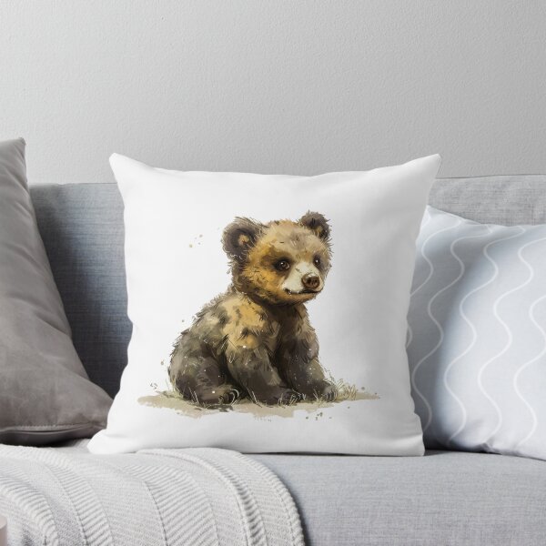 Item preview, Bear Cub | Cute Woodland Animal Watercolor Art designed and sold by Mandayartstudio.