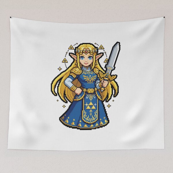 Item preview, Warrior Princess Pixel Art – Epic Fantasy designed and sold by teamzeta.