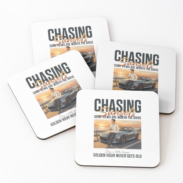 Item preview, Chasing Sunsets | Premium Automotive Streetwear | Golden Hour Drive Graphic Tee designed and sold by SAJ Design Studio.