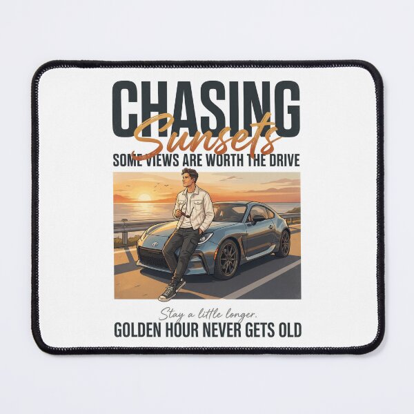 Item preview, Chasing Sunsets | Premium Automotive Streetwear | Golden Hour Drive Graphic Tee designed and sold by SAJ Design Studio.