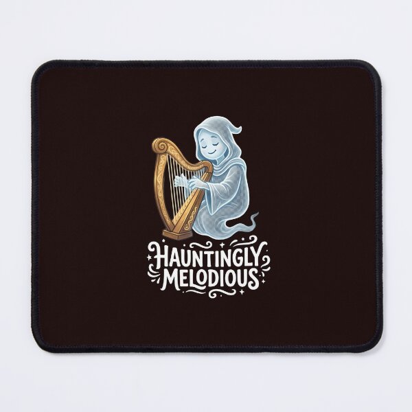 Item preview, Hauntingly melodious - A little ghost playing harp designed and sold by ParadoxParadox.