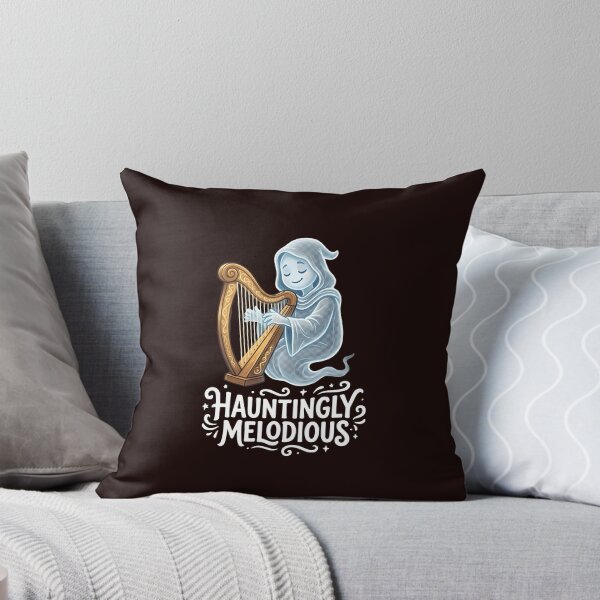 Item preview, Hauntingly melodious - A little ghost playing harp designed and sold by ParadoxParadox.
