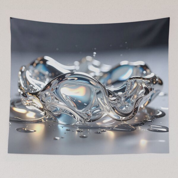 Item preview, Abstract Liquid Glass Metal Splash Sculpture designed and sold by BetweenForms.