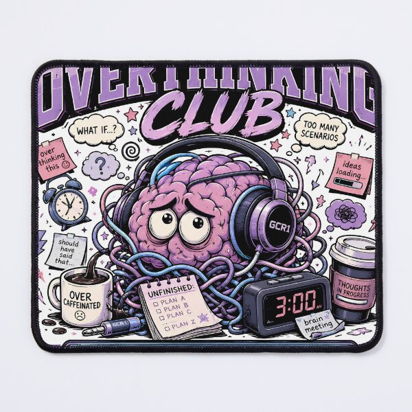 Item preview, GCR1 Overthinking Club – Meetings Every Night designed and sold by GCR1.