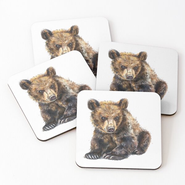 Item preview, Bear Cub | Cute Woodland Animal Watercolor Art designed and sold by Mandayartstudio.
