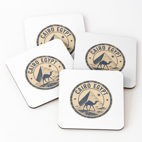 Item preview, Vintage Cairo Egypt Travel Art – Pyramids and Desert Souvenir designed and sold by AMICO77.