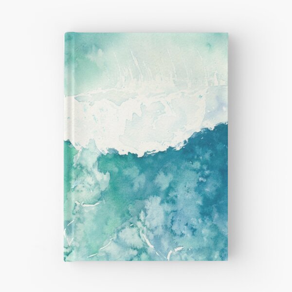 Item preview, Blue and green wave seen from an aerial perspective, in watercolor designed and sold by Anais-Mrn.