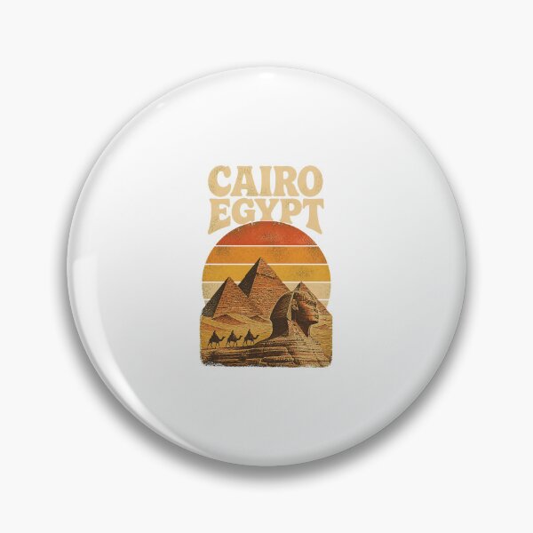 Item preview, Vintage Cairo Egypt Travel Art – Pyramids and Desert Souvenir designed and sold by AMICO77.
