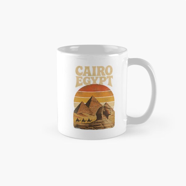 Item preview, Vintage Cairo Egypt Travel Art – Pyramids and Desert Souvenir designed and sold by AMICO77.
