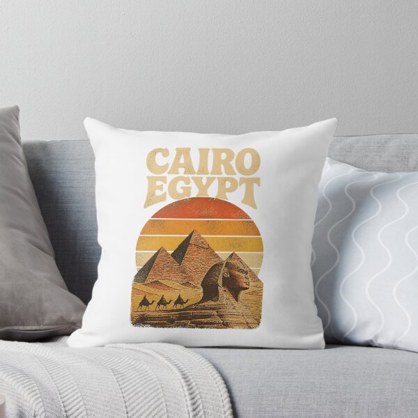 Item preview, Vintage Cairo Egypt Travel Art – Pyramids and Desert Souvenir designed and sold by AMICO77.