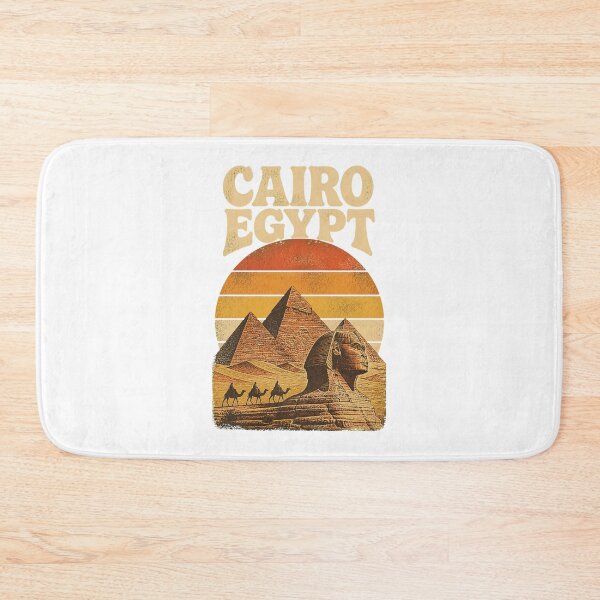 Item preview, Vintage Cairo Egypt Travel Art – Pyramids and Desert Souvenir designed and sold by AMICO77.