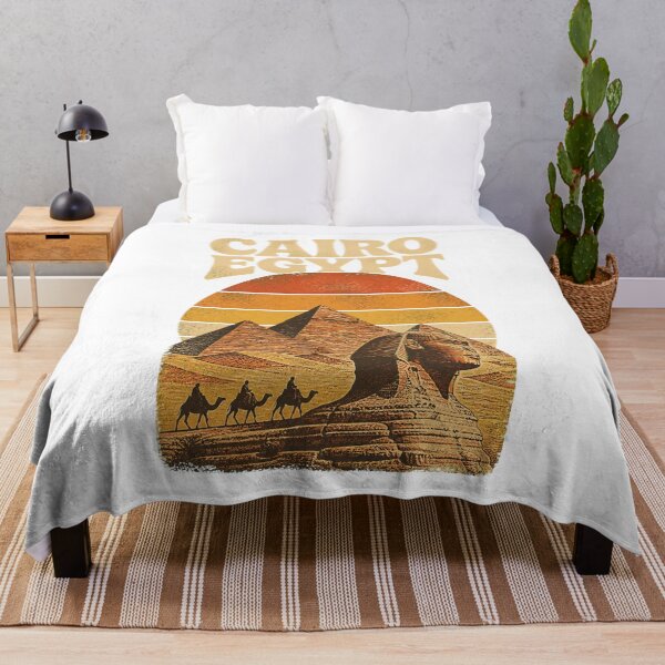 Item preview, Vintage Cairo Egypt Travel Art – Pyramids and Desert Souvenir designed and sold by AMICO77.