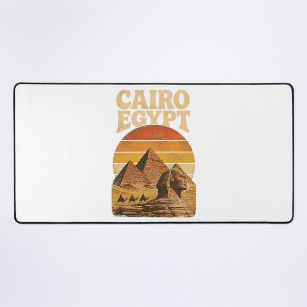 Item preview, Vintage Cairo Egypt Travel Art – Pyramids and Desert Souvenir designed and sold by AMICO77.