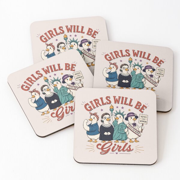 Item preview, Girls will be Girls, Femint, Silly Goose Doodle Liberal Fourth of July, No Kings in America Subtle Anti Trump designed and sold by Cchotlan.