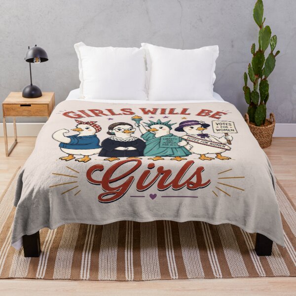 Item preview, Girls will be Girls, Femint, Silly Goose Doodle Liberal Fourth of July, No Kings in America Subtle Anti Trump designed and sold by Cchotlan.