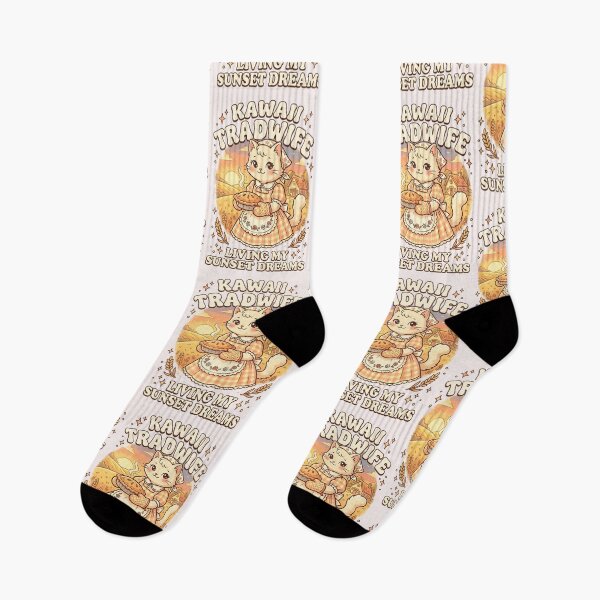 Item preview, Kawaii Tradwife Cat: Living My Sunset Dreams designed and sold by CuteKats.