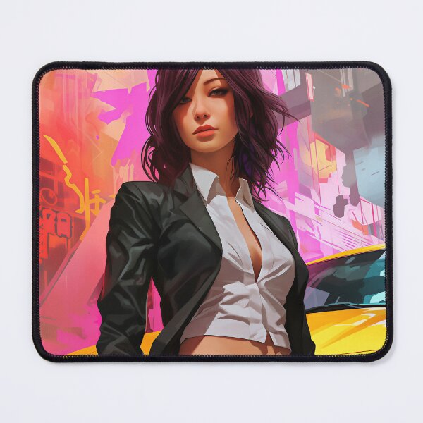 Item preview, Woman Beside a Yellow Sports Car designed and sold by DavideXyz.