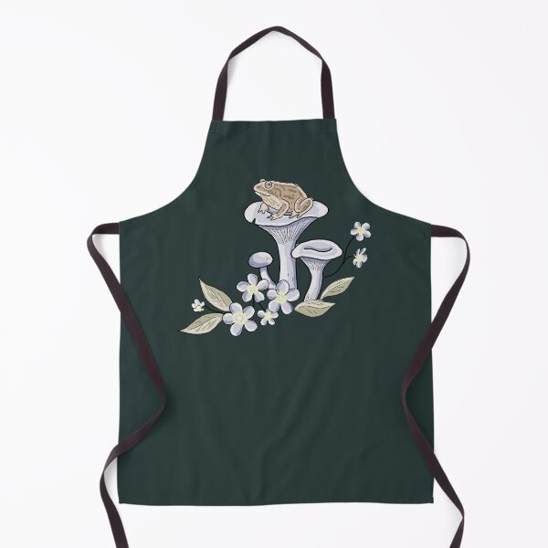 Item preview, Frog cottagecore on Mushroom Illustration with Wildflowers Aesthetic designed and sold by LeshanArt.