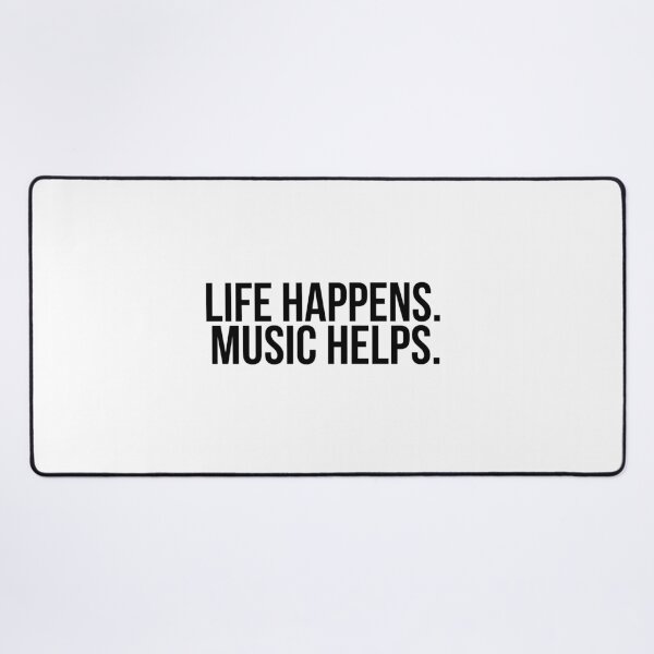 Item preview, Life Happens Music Helps | Music Lover Musician Quote designed and sold by Doodleoub.