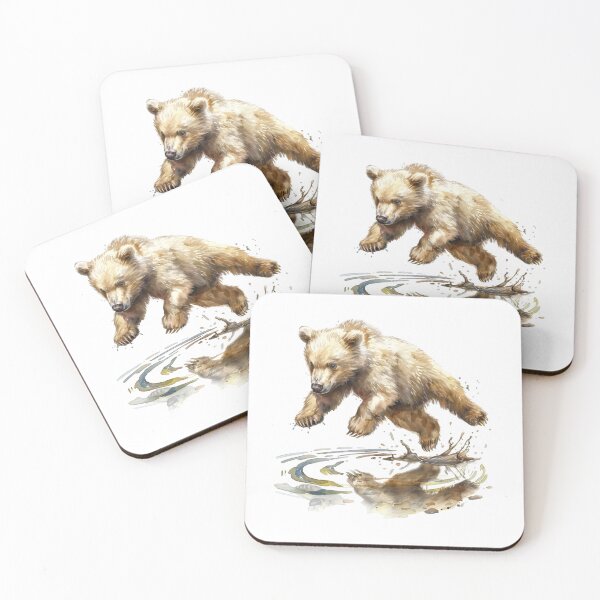 Item preview, Bear Cub | Cute Woodland Animal Watercolor Art designed and sold by Mandayartstudio.