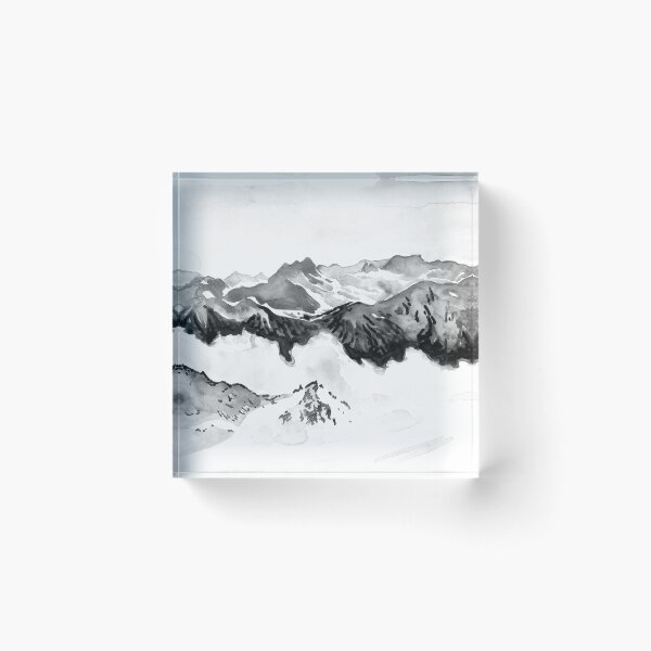 Item preview, Black and white mountains - At the summit of Courchevel - 3 Valleys designed and sold by Anais-Mrn.