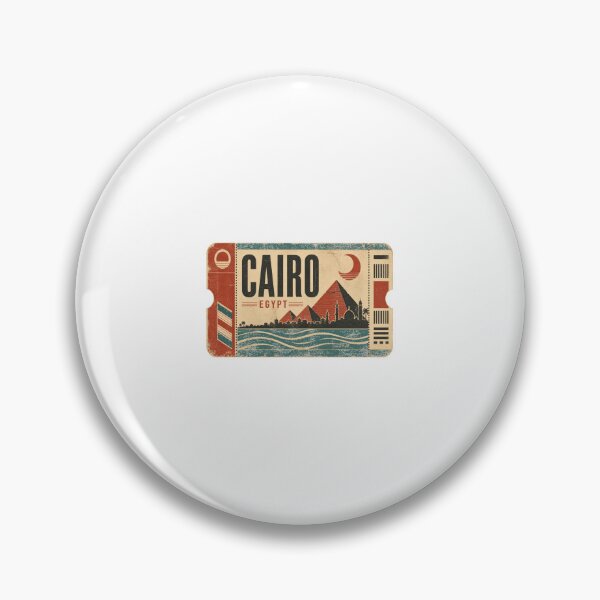 Item preview, Vintage Cairo Egypt Travel Art – Pyramids and Desert Souvenir designed and sold by AMICO77.