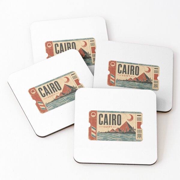 Item preview, Vintage Cairo Egypt Travel Art – Pyramids and Desert Souvenir designed and sold by AMICO77.