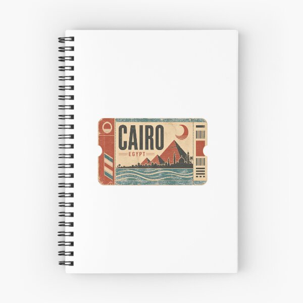 Item preview, Vintage Cairo Egypt Travel Art – Pyramids and Desert Souvenir designed and sold by AMICO77.