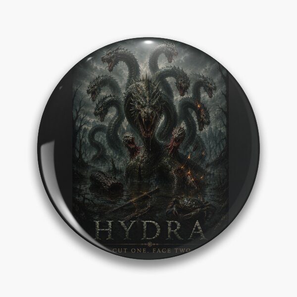 Item preview, HYDRA — CUT ONE. FACE TWO. | Greek Mythology Art designed and sold by Pop, Culture and Stuff.
