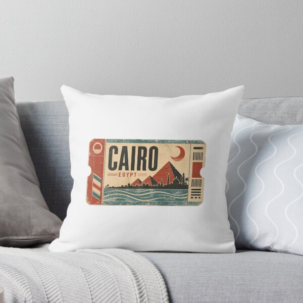 Item preview, Vintage Cairo Egypt Travel Art – Pyramids and Desert Souvenir designed and sold by AMICO77.
