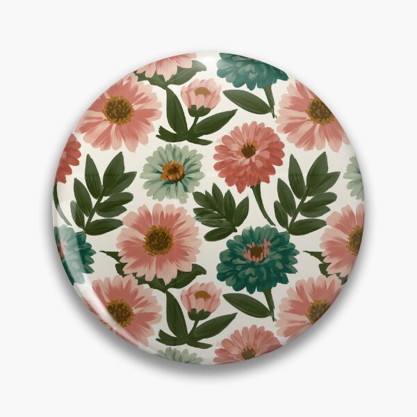 Item preview, Blooming Zinnia Print  - Flower Bouquet Pattern - Gifts For Guys designed and sold by RoyalStarsPatts.