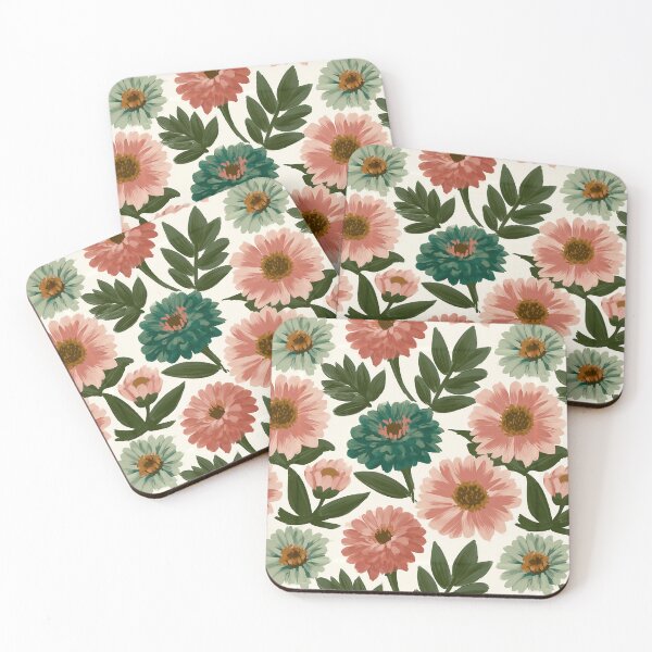 Item preview, Blooming Zinnia Print  - Flower Bouquet Pattern - Gifts For Guys designed and sold by RoyalStarsPatts.