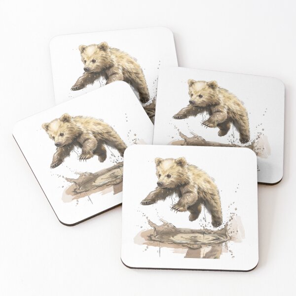 Item preview, Bear Cub | Cute Woodland Animal Watercolor Art designed and sold by Mandayartstudio.