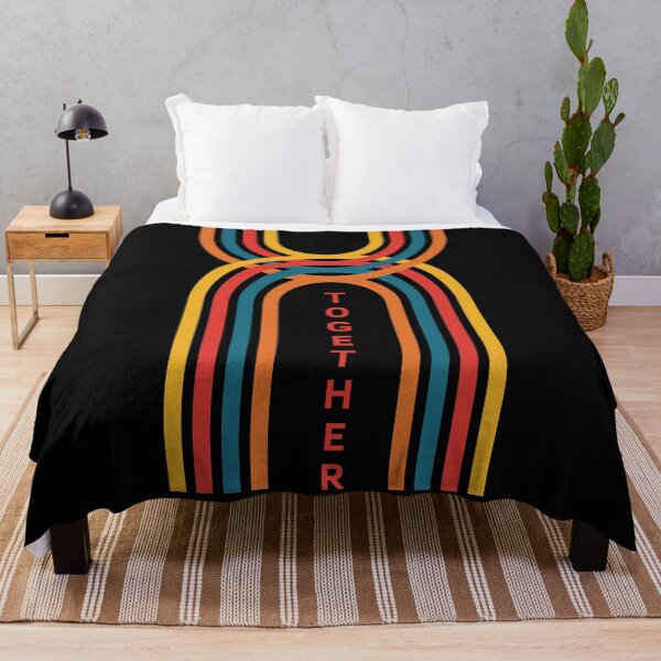 Item preview, Together Retro Rainbow Stripes Graphic designed and sold by eMKa82.
