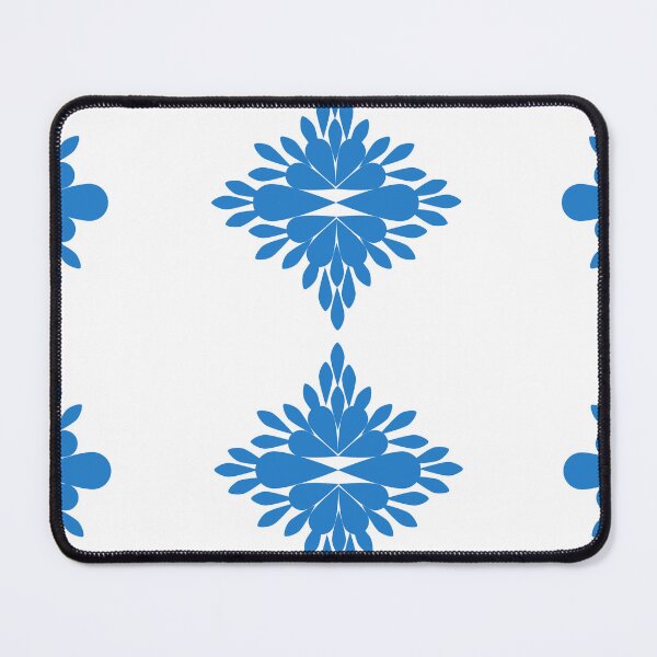 Item preview, Minimalist Blue Ornamental Tile Pattern with Geometric Floral Motifs, Decorative Vector Background designed and sold by Ei-Ei.
