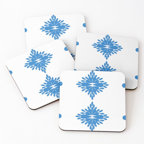 Item preview, Minimalist Blue Ornamental Tile Pattern with Geometric Floral Motifs, Decorative Vector Background designed and sold by Ei-Ei.