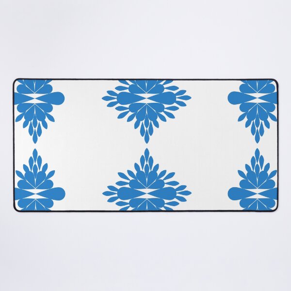 Item preview, Minimalist Blue Ornamental Tile Pattern with Geometric Floral Motifs, Decorative Vector Background designed and sold by Ei-Ei.
