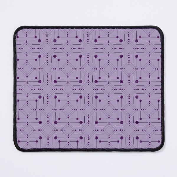Item preview, Geometric pattern with dark purple eyes on a light purple background designed and sold by Cherevan.