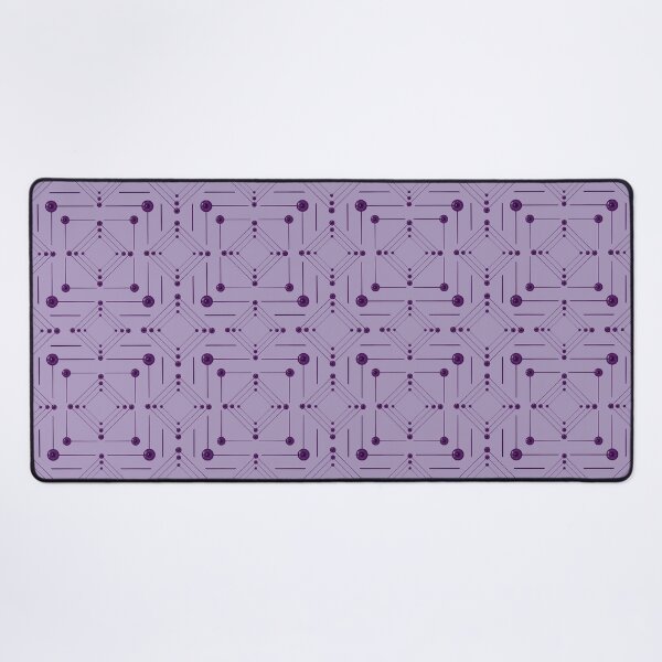 Item preview, Geometric pattern with dark purple eyes on a light purple background designed and sold by Cherevan.
