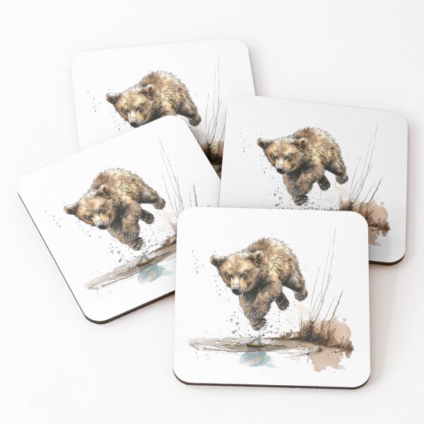 Item preview, Bear Cub | Cute Woodland Animal Watercolor Art designed and sold by Mandayartstudio.