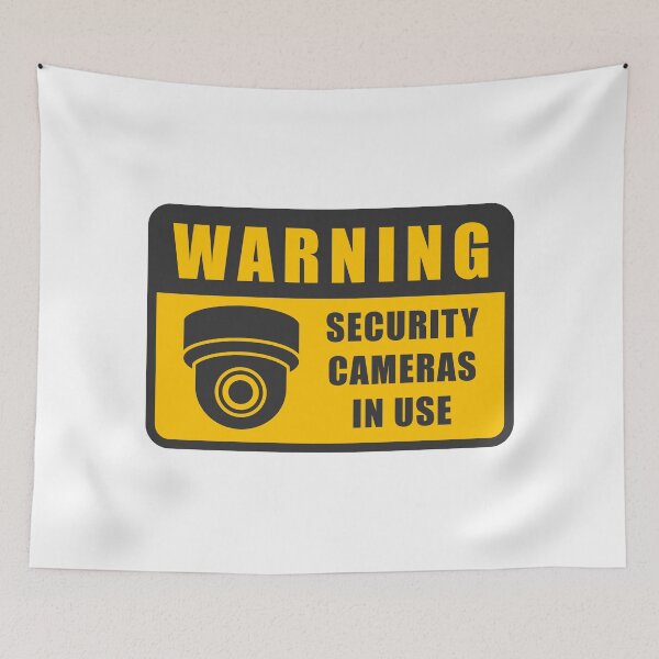 Item preview, Security Cameras Warning CCTV Surveillance Sign designed and sold by VectorForge Studio.