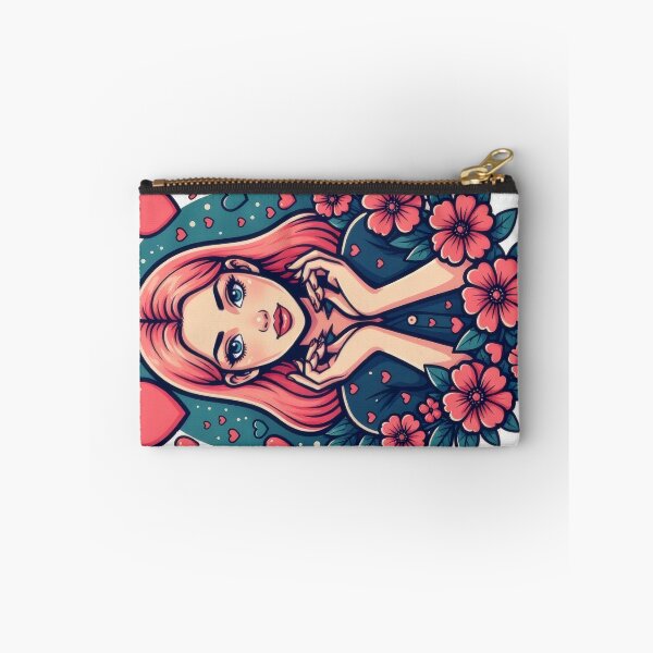 Item preview, Girl with pink hair and hearts designed and sold by Mianku | Für das Leben.