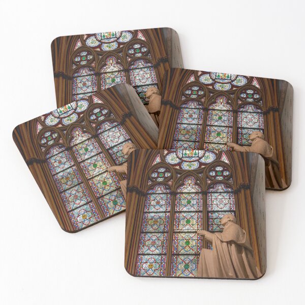 Item preview, Paris, France - Stained Glass and Statue in Notre Dame designed and sold by jrtwynam.