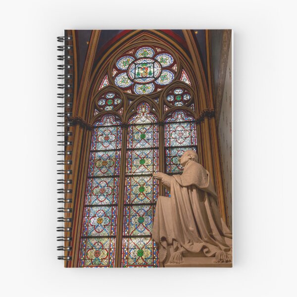 Item preview, Paris, France - Stained Glass and Statue in Notre Dame designed and sold by jrtwynam.