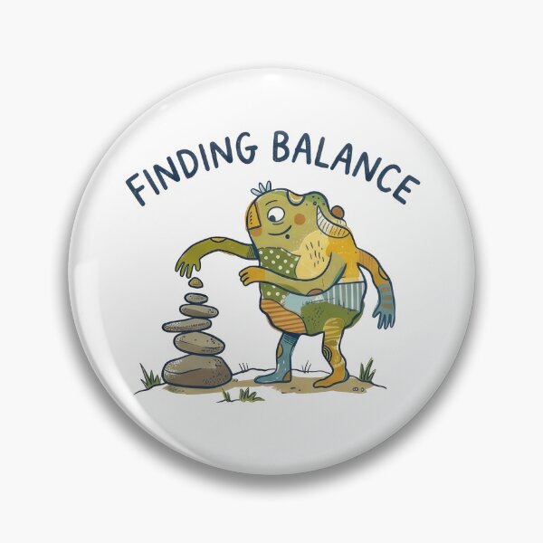 Item preview, Finding Balance - Cute Naive Creature Stacking Stones designed and sold by TontikDesign.