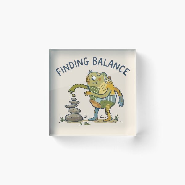 Item preview, Finding Balance - Cute Naive Creature Stacking Stones designed and sold by TontikDesign.