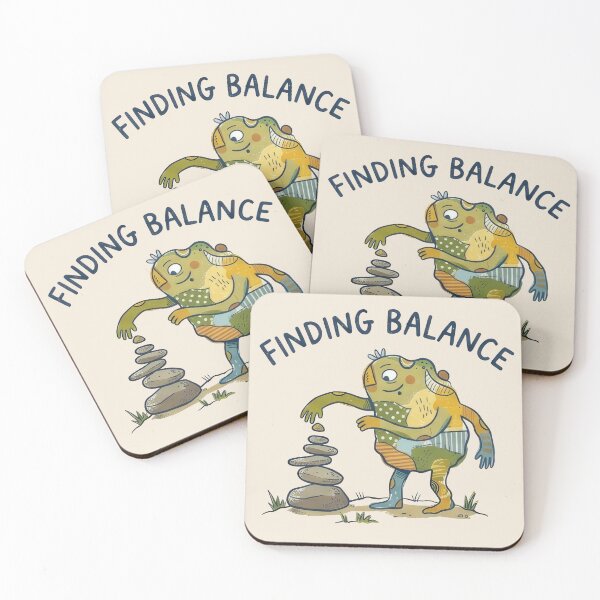 Item preview, Finding Balance - Cute Naive Creature Stacking Stones designed and sold by TontikDesign.