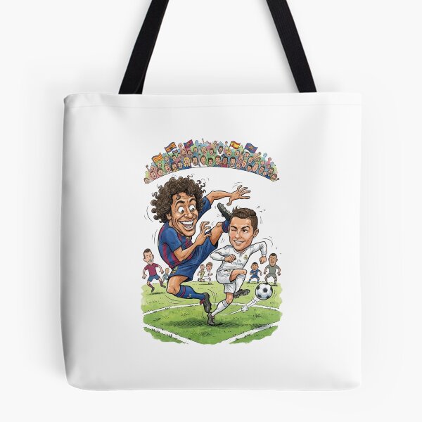 Item preview, El Clasico Football Caricature - Puyol vs Cristiano Ronaldo Funny Art designed and sold by annaarthk.